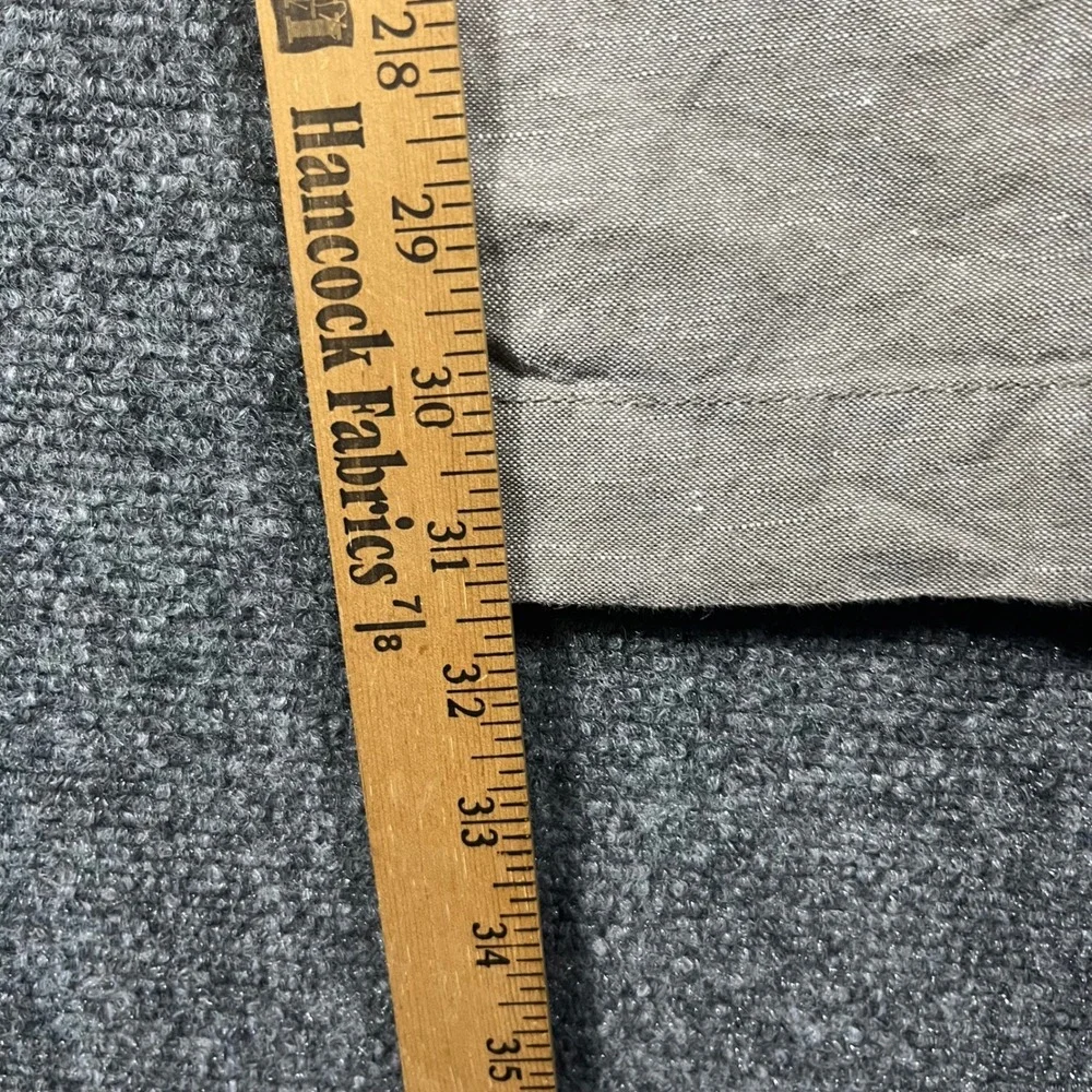 Banana Republic Straight Fit Pants Mens 35/32 Tan Linen Blend Drawstring Casual